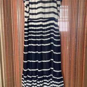 Maison Jules Navy and White Dress